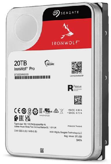 Seagate - Disco Seagate IronWolf Pro 20TB 7200rpm 256MB SATA III