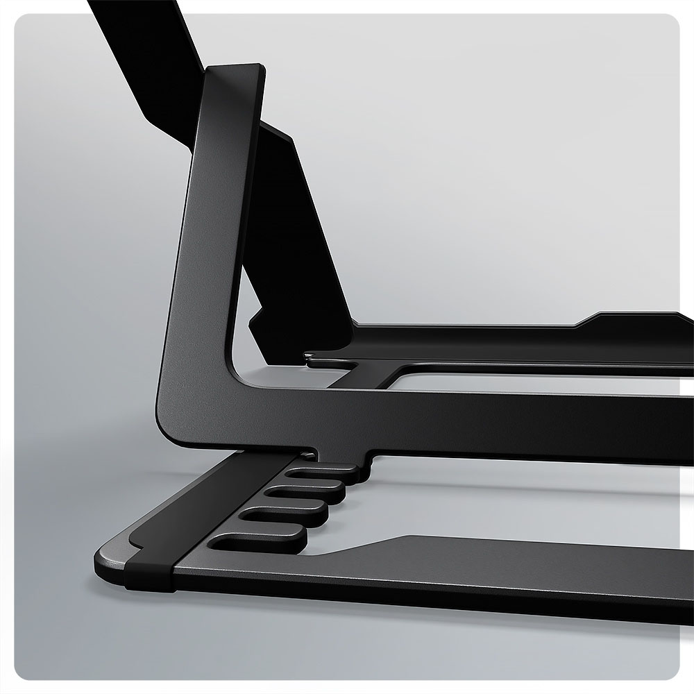 AXAGON - Suporte Elevatório AXAGON STND-LAB  para Portáteis Regulável Aluminio Preto