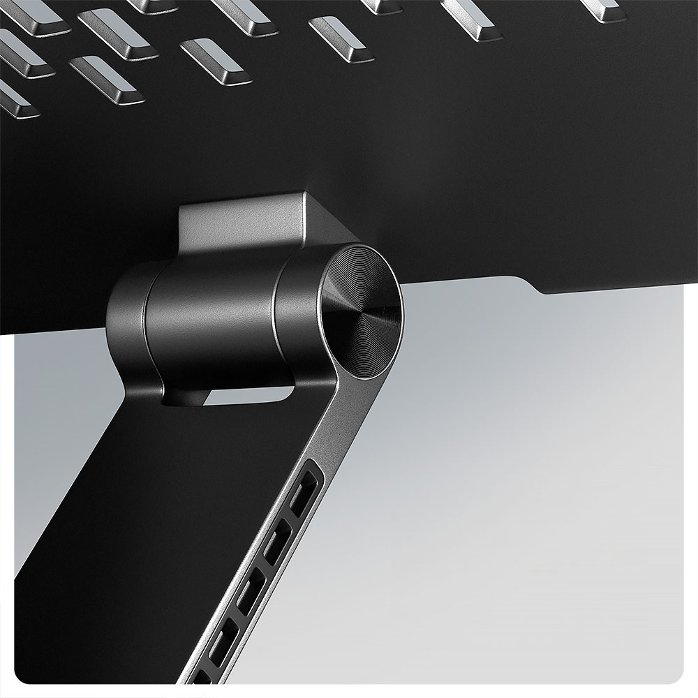 AXAGON - Suporte Elevatório Rotativo AXAGON STND-LRB  para Portáteis Regulável Aluminio Preto