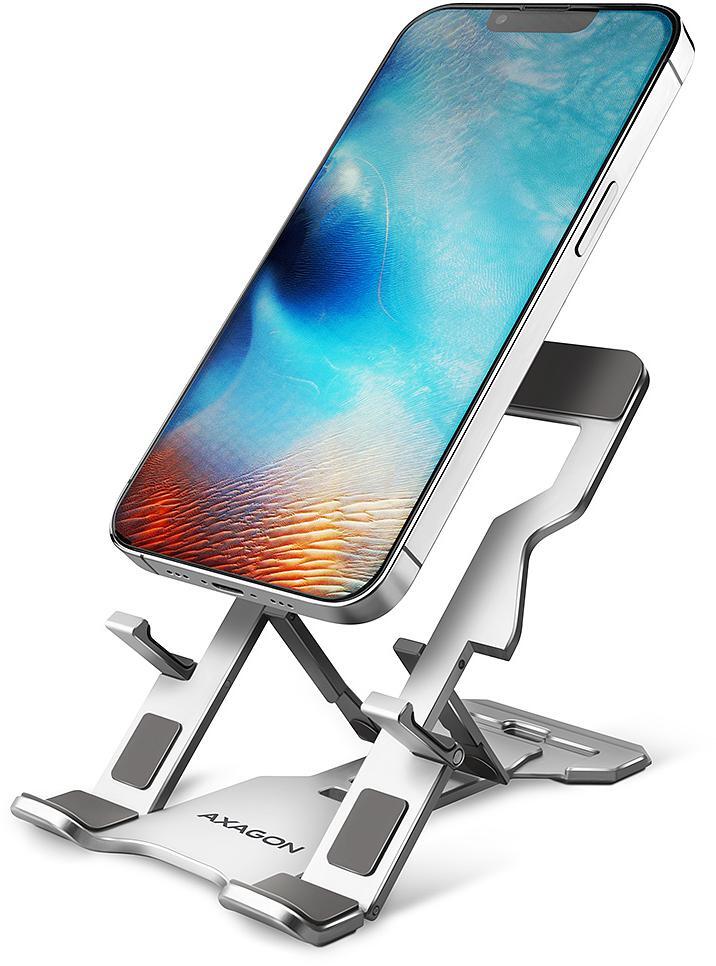 Picture of Picture of Suporte de Mesa AXAGON STND-M Ajustável para Smartphone/Tablet Prateado