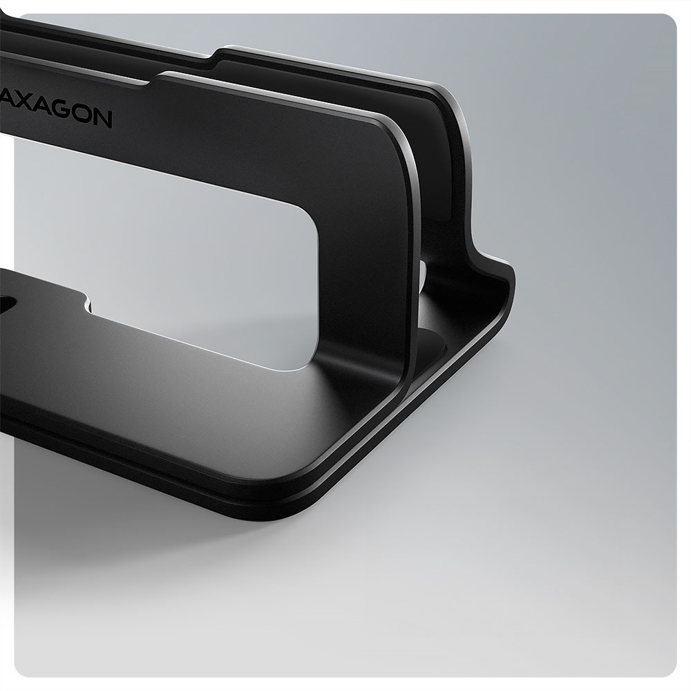 AXAGON - Suporte Vertical AXAGON STND-VB  para Portáteis Regulável Aluminio Preto