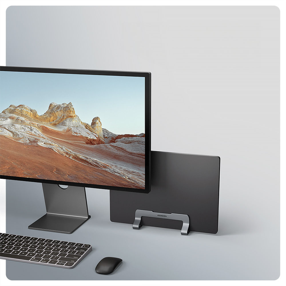 AXAGON - Suporte Vertical AXAGON STND-VG  para Portáteis Regulável Aluminio