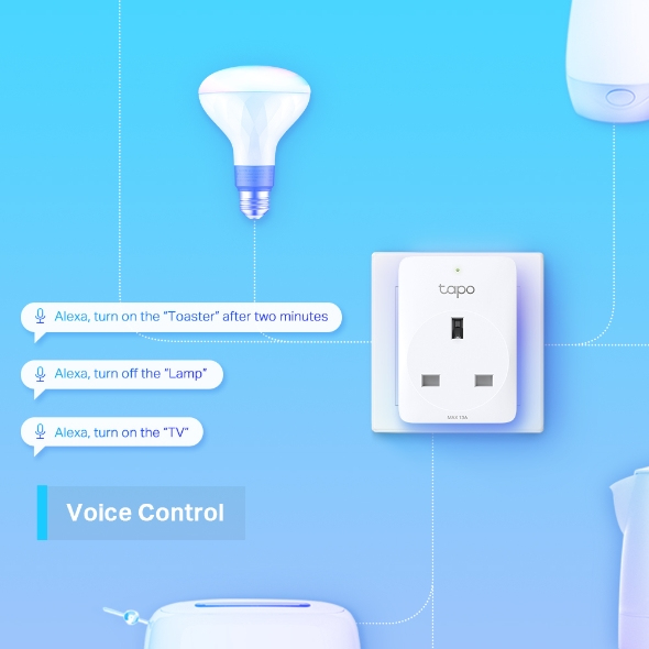 TP-Link - Tomada Inteligente TP-Link Tapo P100 Wi-Fi (2 Pack)