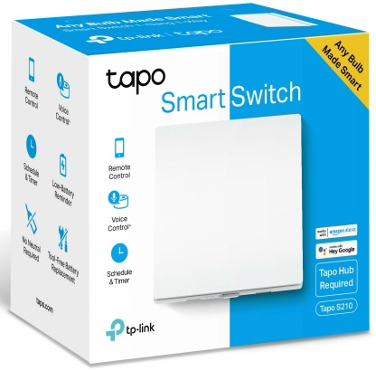 TP-Link - Interruptor Inteligente TP-Link TapoS210 Simples de Encastrar