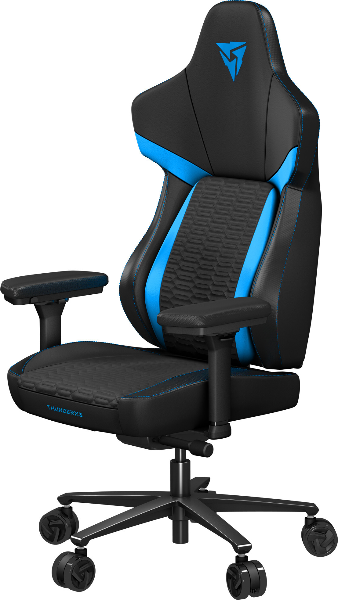 ThunderX3 - Cadeira Gaming ThunderX3 Core, Apoio lombar 360 graus - Racer Blue