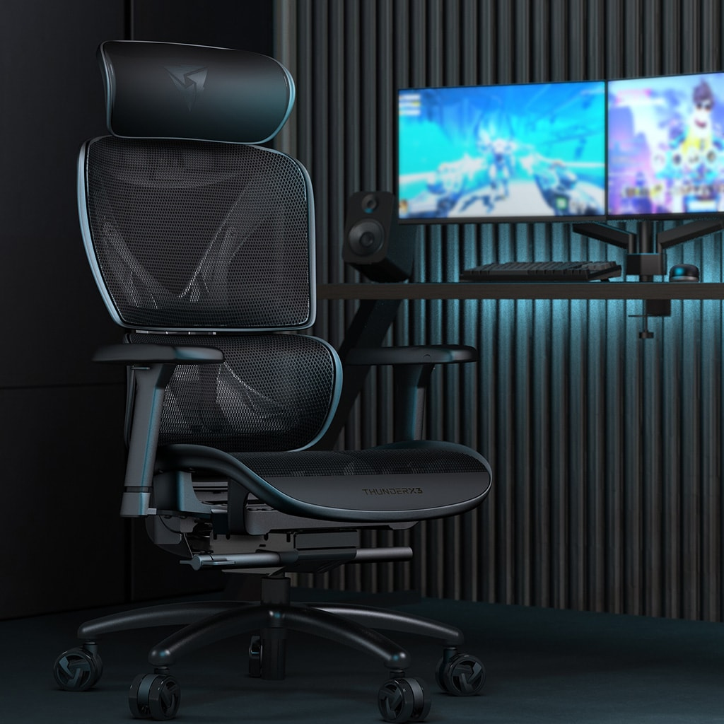 ThunderX3 - Cadeira Gaming Ergonomica ThunderX3 XTC - Preto/Preto