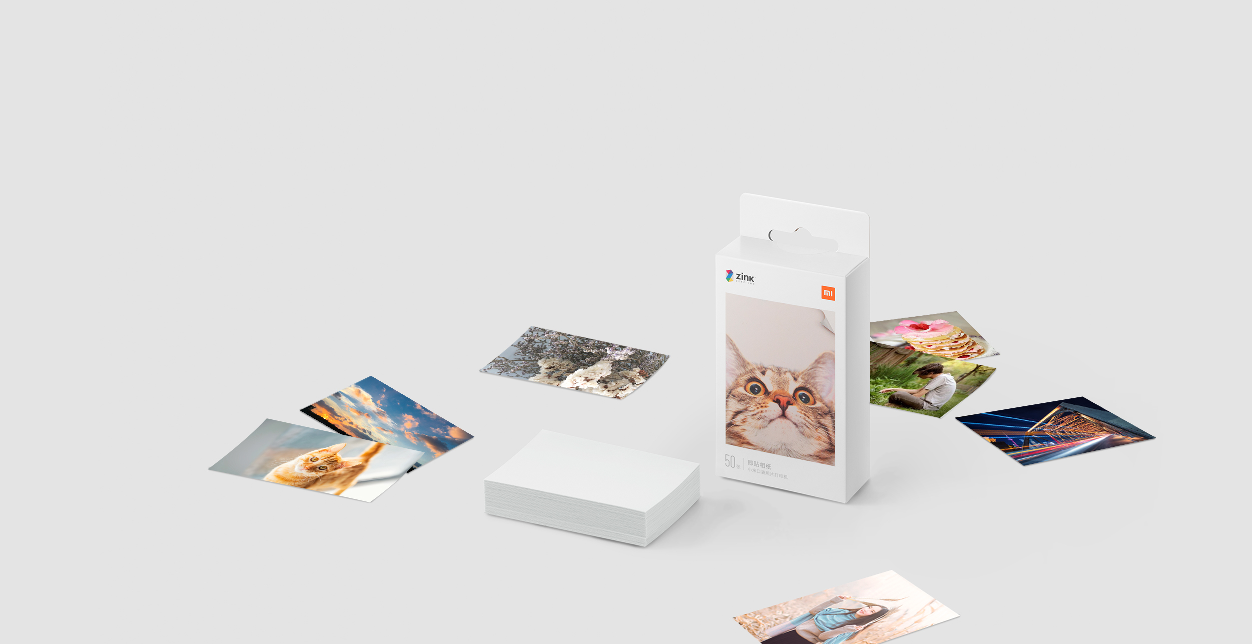 Xiaomi - Pack 20 Papel Fotográfico Xiaomi Mi Portable Photo Printer 2x3