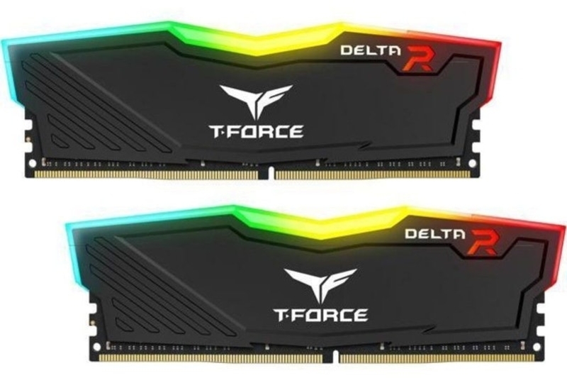 Team Group - Team Group Kit 32GB (2 x 16GB) DDR4 3200MHz Delta RGB Black CL16
