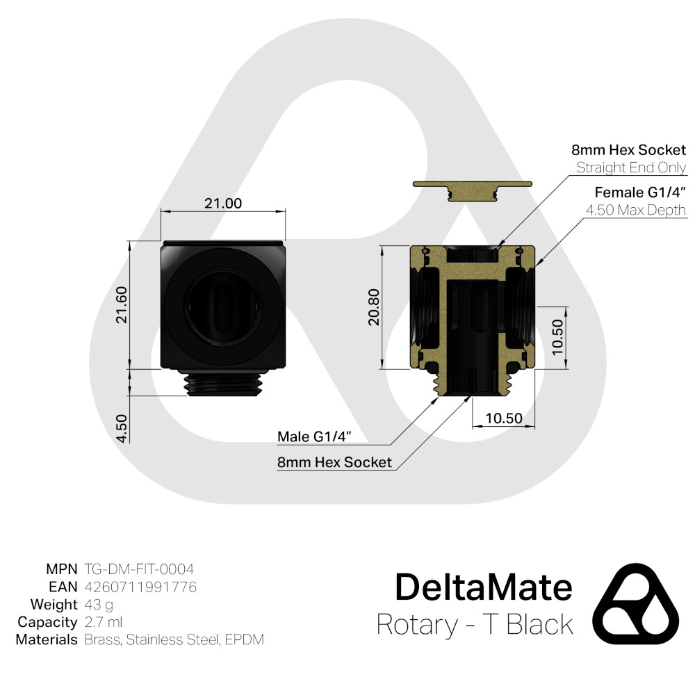 Thermal Grizzly - Thermal Grizzly DeltaMate Rotary - T Preto