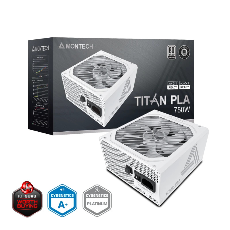 Picture of Picture of Fonte Montech Titan PLA 750W 80 Plus Platinum PCIE5 (Cybenetics Platinum)