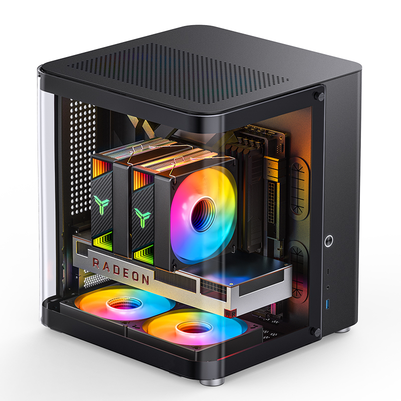 Jonsbo - Caixa Micro-ATX Jonsbo TK-1 2.0 Vidro Temperado Preto