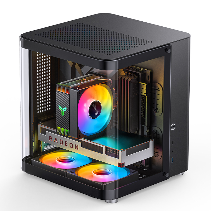 Jonsbo - Caixa Micro-ATX Jonsbo TK-1 2.0 Vidro Temperado Preto