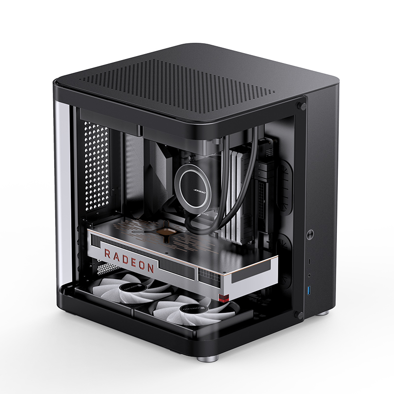 Jonsbo - Caixa Micro-ATX Jonsbo TK-1 2.0 Vidro Temperado Preto