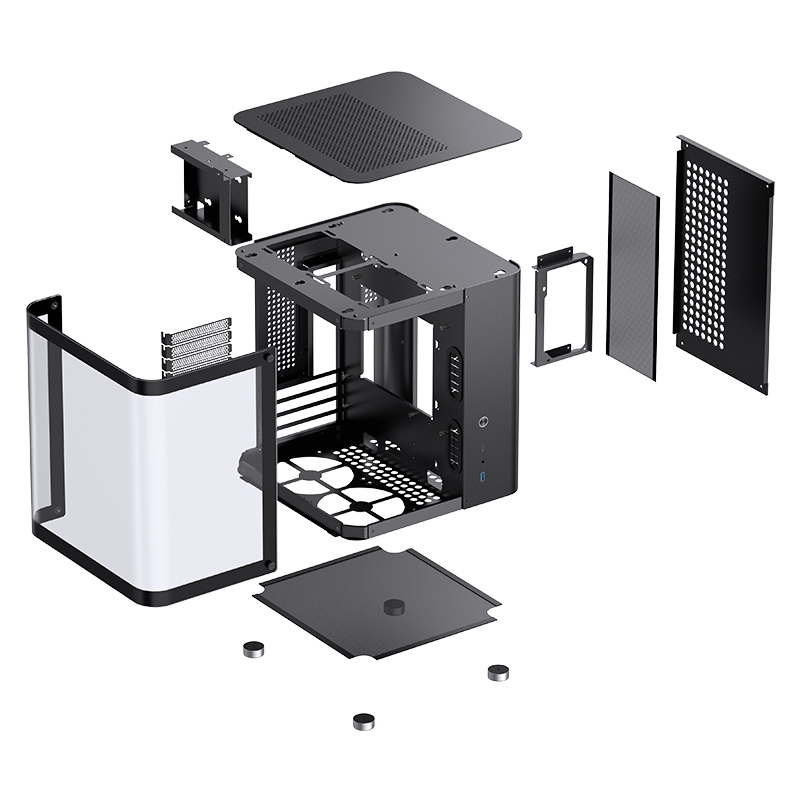 Jonsbo - Caixa Micro-ATX Jonsbo TK-1 2.0 Vidro Temperado Preto