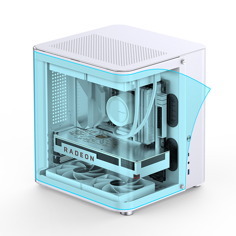 Jonsbo - Caixa Micro-ATX Jonsbo TK-1 2.0 Vidro Temperado Branco
