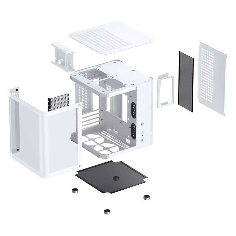 Jonsbo - Caixa Micro-ATX Jonsbo TK-1 2.0 Vidro Temperado Branco
