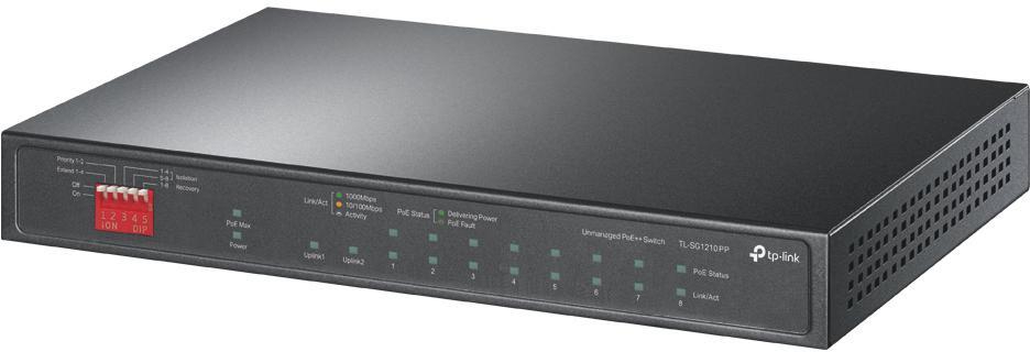 Picture of Picture of Switch TP-Link TL-SG1210PP 10 Portas Gigabit c/ 6 Portas PoE+ 2 Portas PoE++