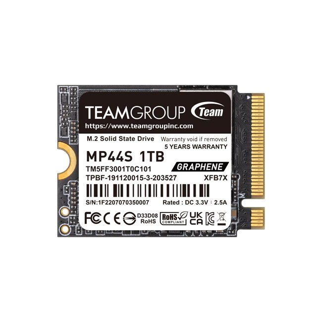 Picture of Picture of SSD Team Group MP44S 1TB Gen4 M.2 2230 NVMe (5000/3500MB/s)