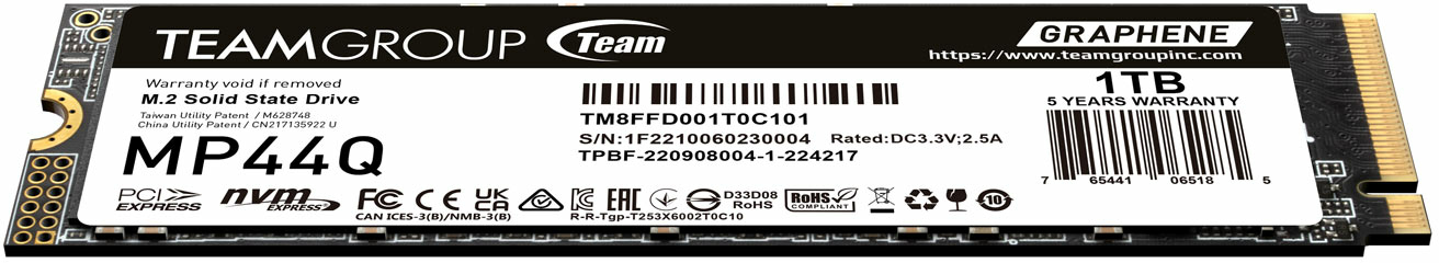 Team Group - SSD Team Group MP44Q 1TB Gen4 M.2 NVMe (7400/6500MB/s)