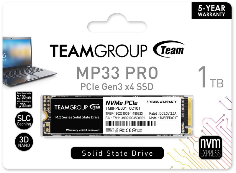 Team Group - SSD Team Group MP33 PRO 1TB M.2 NVMe (3500/3000MB/s)
