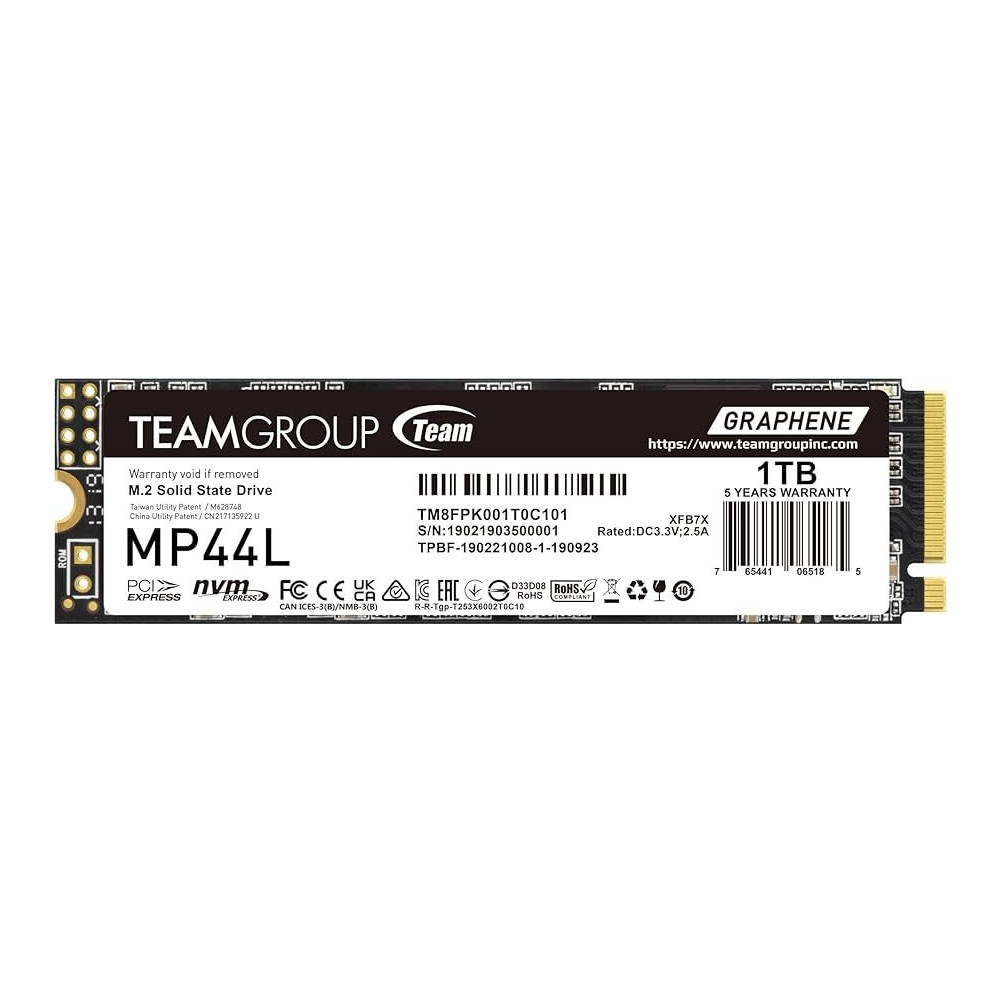 Picture of Picture of SSD Team Group MP44L 1TB Gen4 M.2 NVMe (5000/4500MB/s)