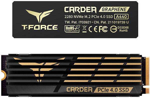 Picture of Picture of SSD Team Group T-Force Cardea A440 HS 1TB Gen4 M.2 NVMe (7000/5500MB/s)