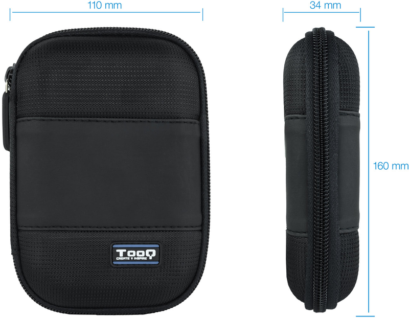 Tooq - Caixa Protectora Tooq Discos 2.5" Preto (E2501)