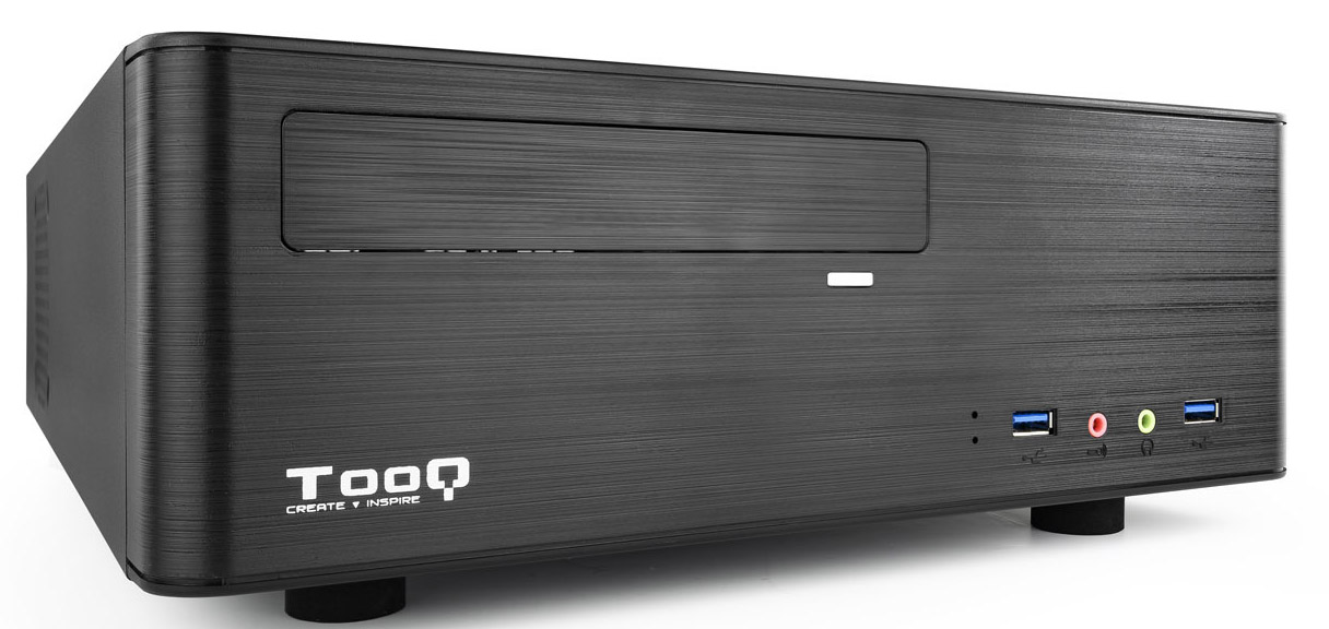 Tooq - Caixa Mini-ITX Tooq C/Fonte Alimentação 500W + Leitor de Cartões + 2x USB 3.0 Preta