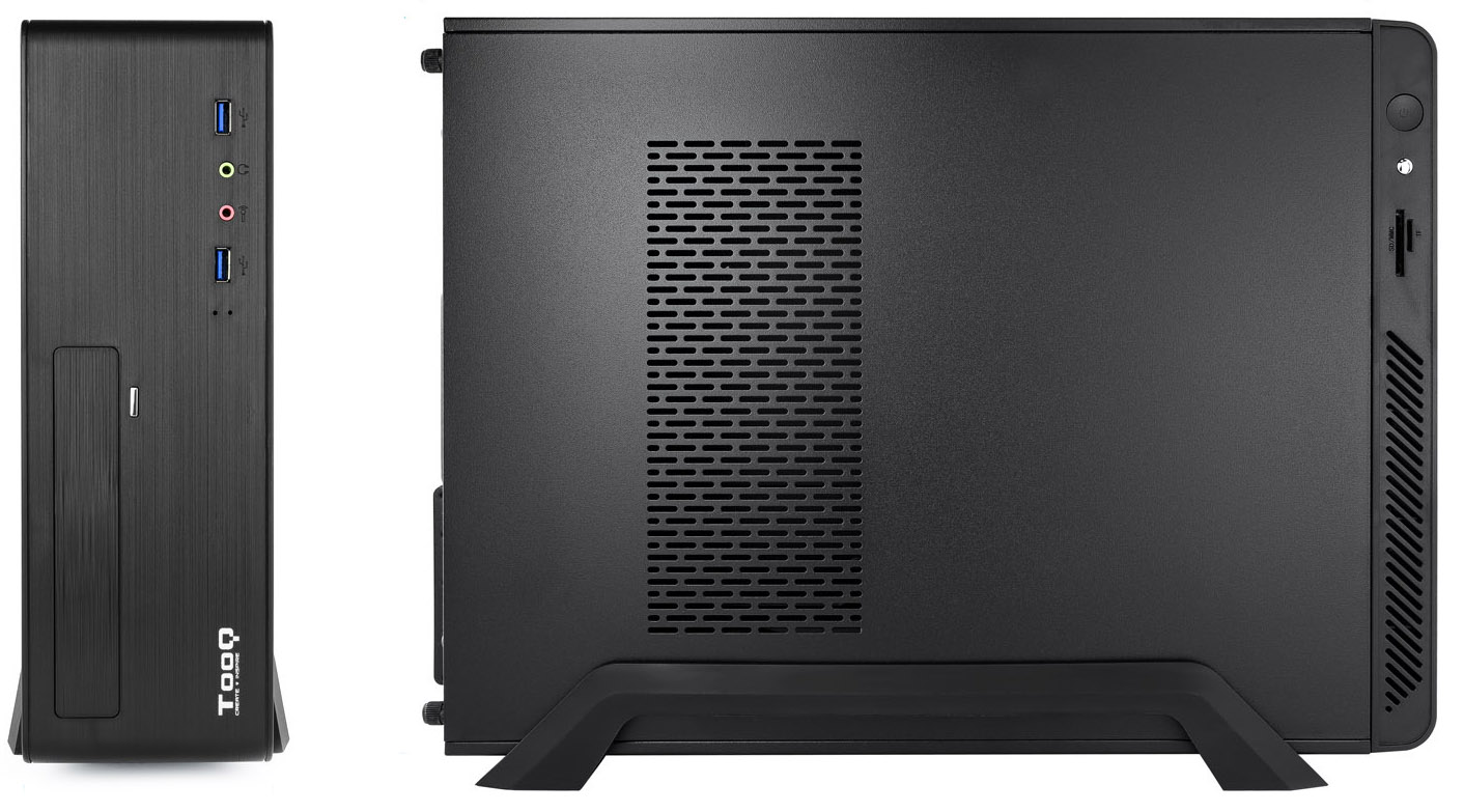 Tooq - Caixa Mini-ITX Tooq C/Fonte Alimentação 500W + Leitor de Cartões + 2x USB 3.0 Preta
