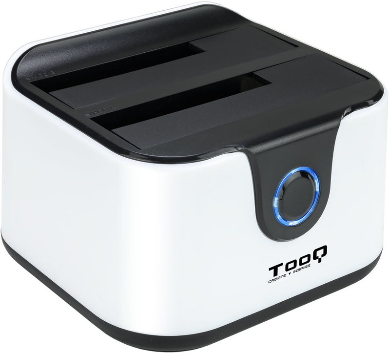 Tooq - Dock Tooq para 2x SATA 2.5/3.5 OTB USB 3.0 Branco