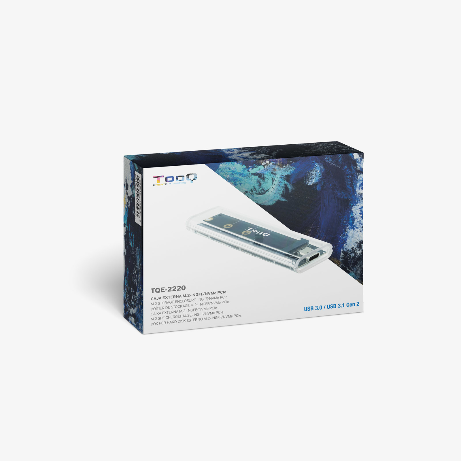 Tooq - Caixa SSD Tooq M.2 NGFF/NVMe SSD RGB