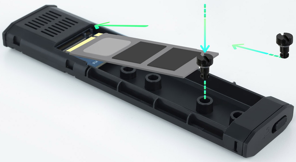 Tooq - Caixa SSD Tooq M.2 NGFF/NVMe SSD USB 3.1 Gen 2 Preto