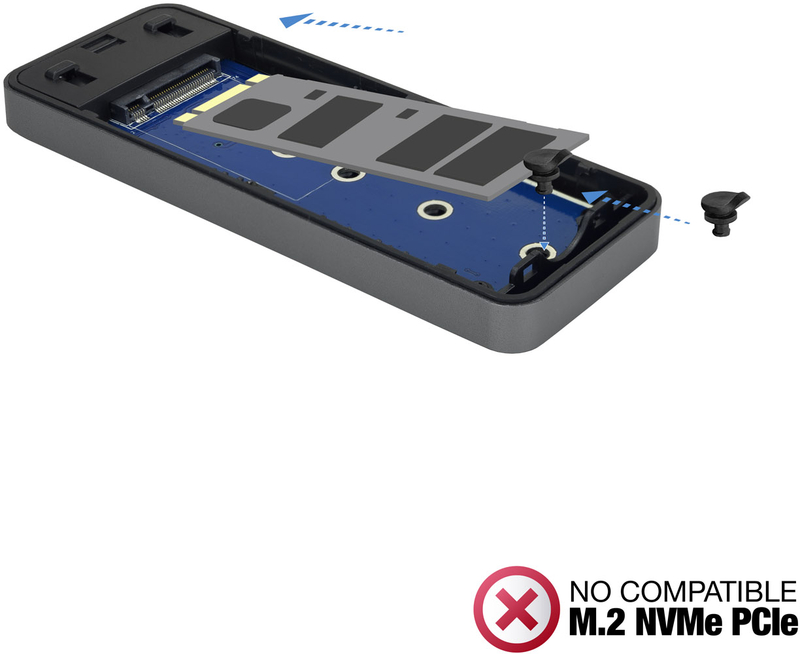 Tooq - Caixa SSD Tooq M.2 NGFF USB 3.1 Gen 1 Cinzenta