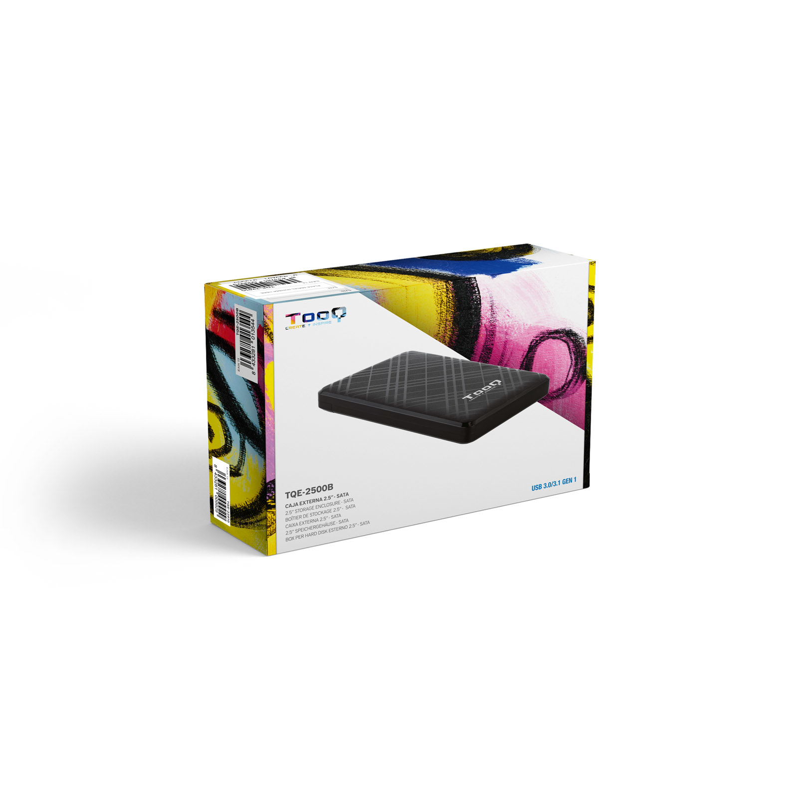 Tooq - Caixa SSD Tooq 2.5" SATA USB3.1 Gen 1 Preto