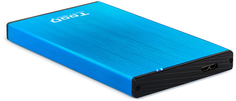 Tooq - Caixa HDD Tooq 2.5" SATA (9,5mm) USB 3.0/3.1 Gen 1 Azul Metalizado