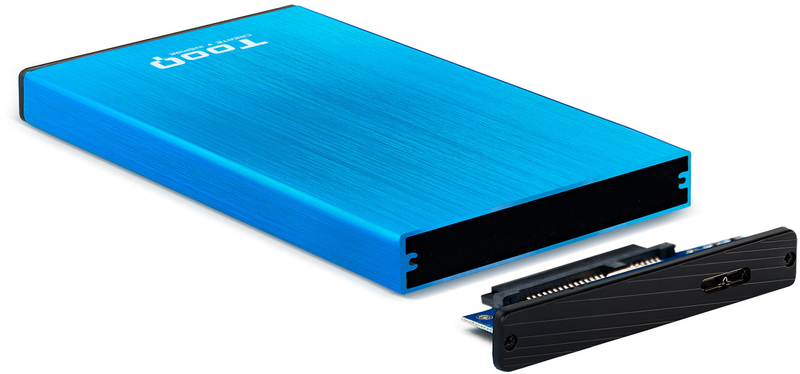 Tooq - Caixa HDD Tooq 2.5" SATA (9,5mm) USB 3.0/3.1 Gen 1 Azul Metalizado