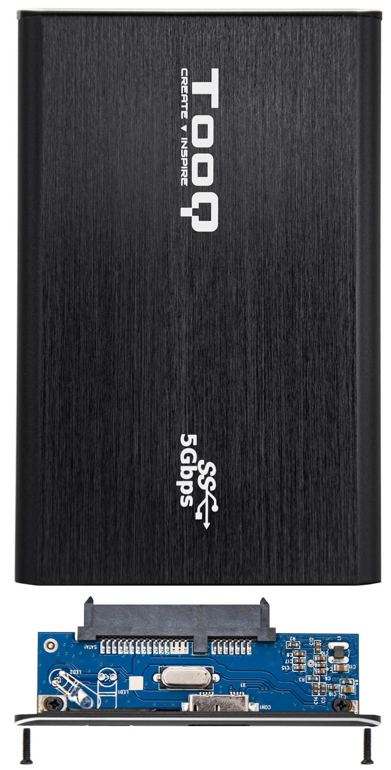 Tooq - Caixa HDD Tooq 2.5" SATA (7mm) USB 3.0 UASP