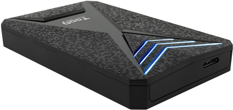 Tooq - Caixa HDD Gaming Tooq 2.5" SATA (9,5mm) USB 3.0 / 3.1 Gen 1 Preto LED Azul