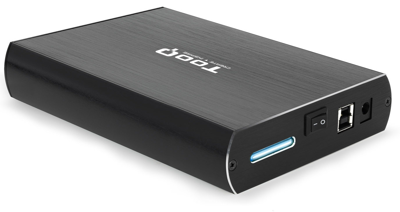 Tooq - Caixa HDD Tooq 3.5" SATA LED USB 3.0 / 3.1 Preto