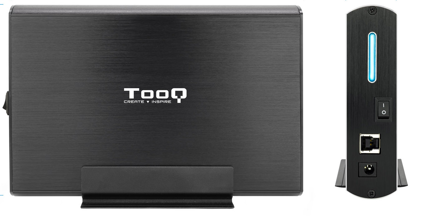 Tooq - Caixa HDD Tooq 3.5" SATA LED USB 3.0 / 3.1 Preto