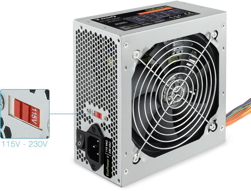 Tooq - Fonte de Alimentação Tooq Ecopower II ATX 500W (S/Cabo Alim)