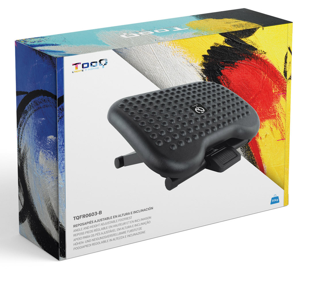 Tooq - Apoio para os pés Tooq ajustável em altura e inclinação
