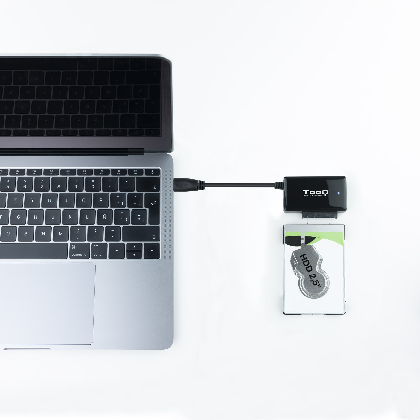 Tooq - Adaptador Tooq USB 3.0 USB-C SATA HDD/SSD 2.5" / 3.5"