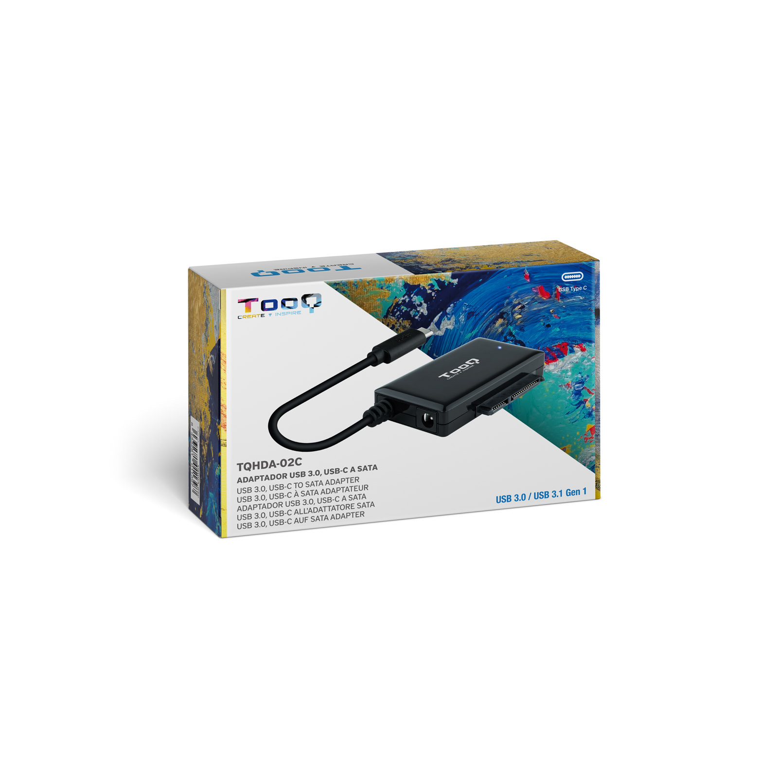 Tooq - Adaptador Tooq USB 3.0 USB-C SATA HDD/SSD 2.5" / 3.5"