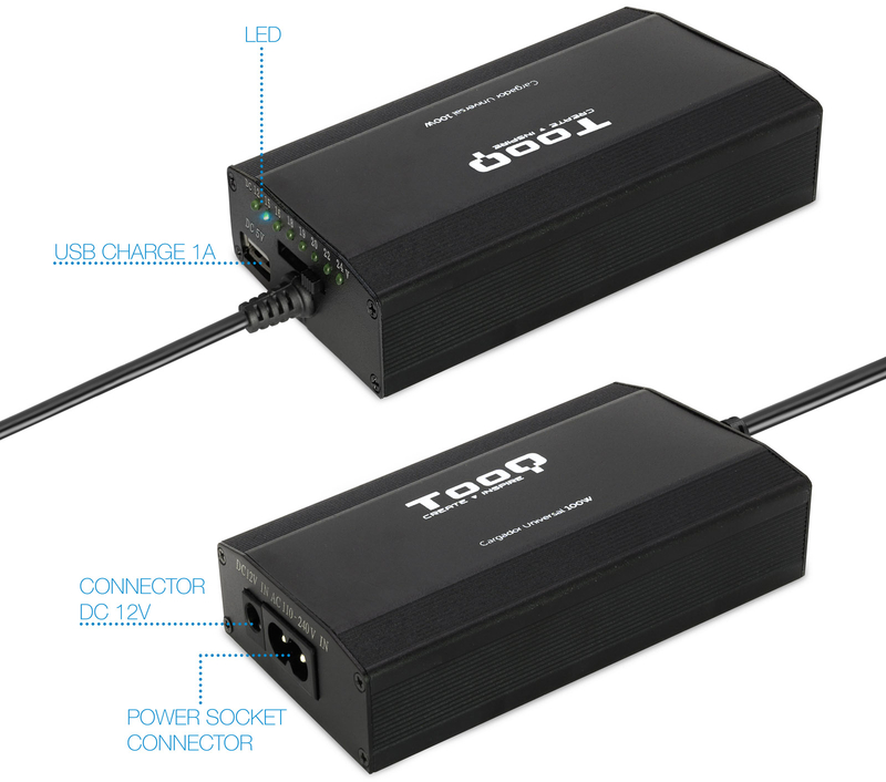 Tooq - Carregador de Portátil Tooq 100W 1x USB Manual