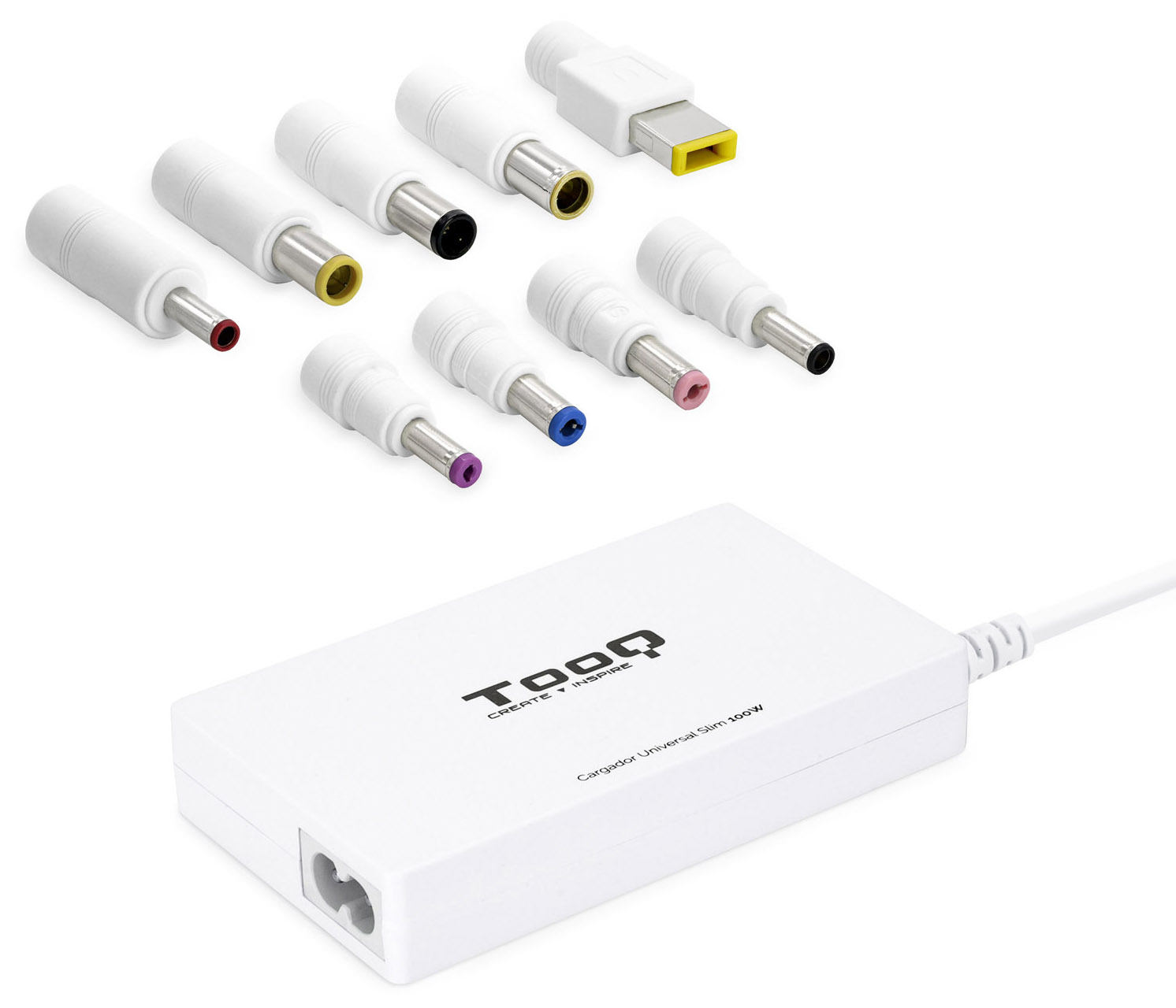 Picture of Picture of Carregador de Portátil Slim Tooq 100W 1x USB 9 Conectores Branco