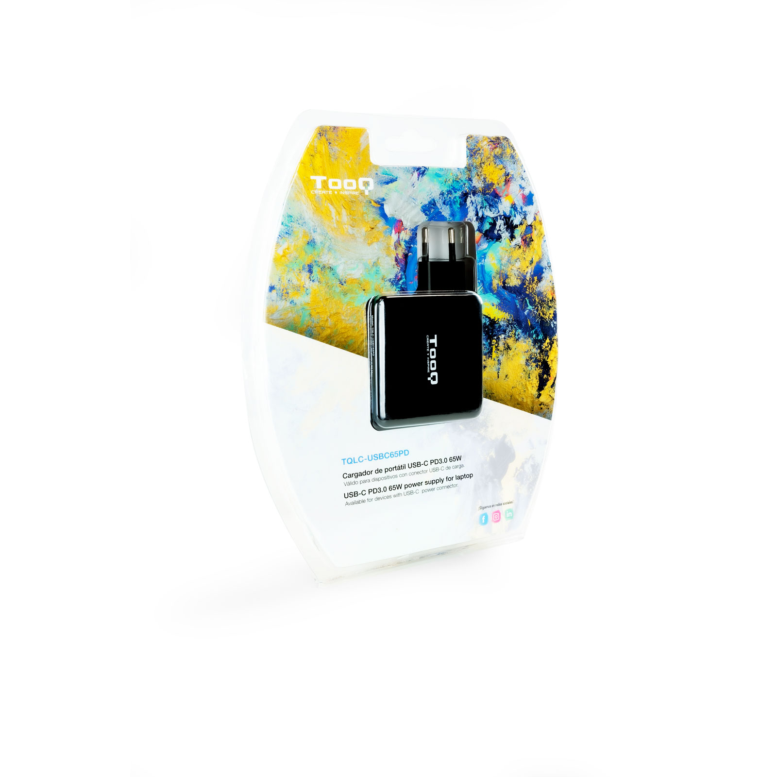 Tooq - Carregador de Portátil Tooq PD 3.0 65W USB-C