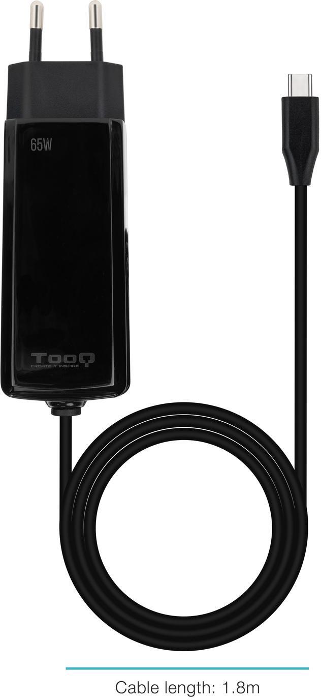 Tooq - Carregador de Portátil GaN Tooq USB-C PD 65W Preto