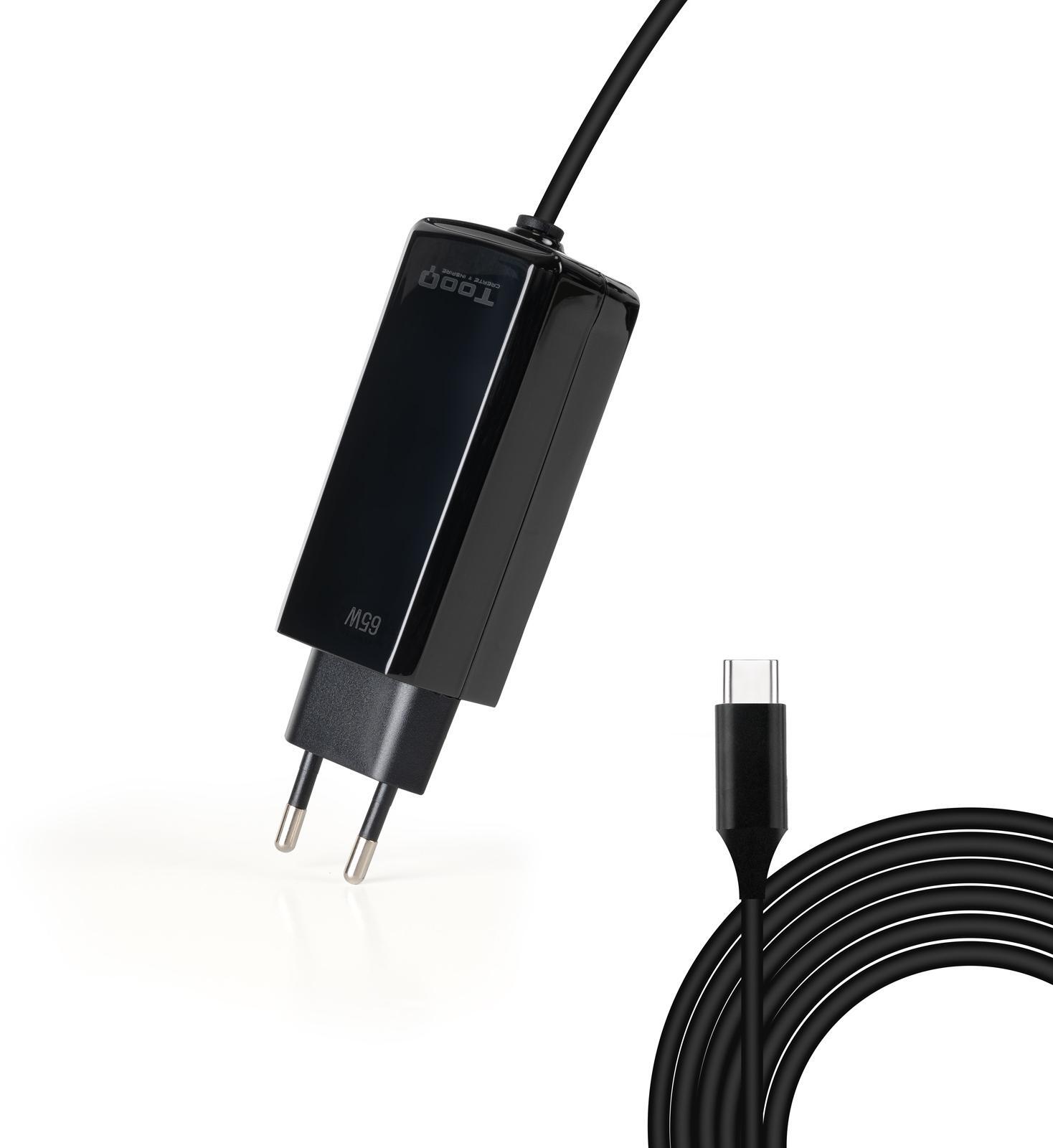 Picture of Picture of Carregador de Portátil GaN Tooq USB-C PD 65W Preto