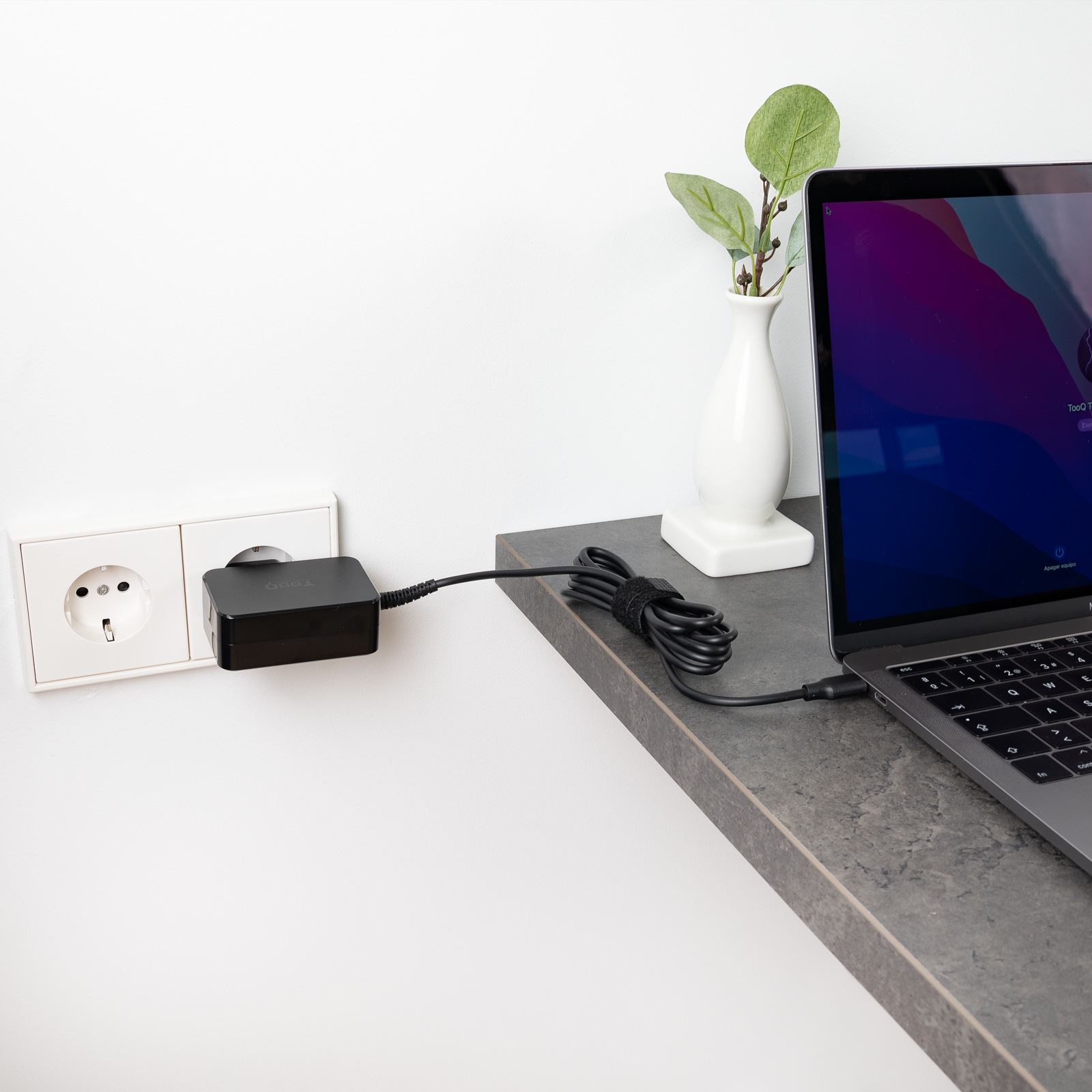 Tooq - Carregador de Portátil GaN Tooq USB-C PD 65W
